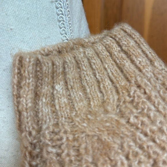 Lucky Brand Buttondown Crew Neck CableKnit Cardigan Sweater TwoToned Light M - Picture 10 of 10